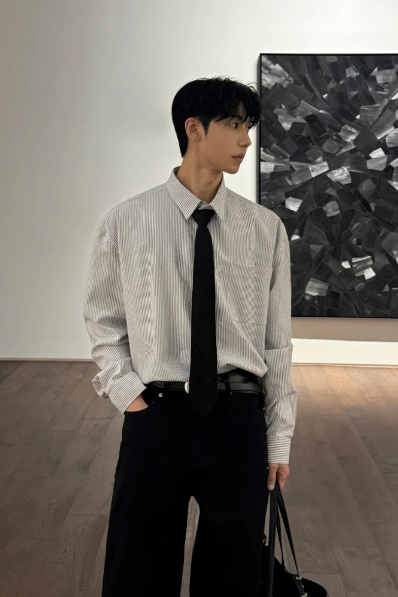 ストライプクラシックシャツ10134