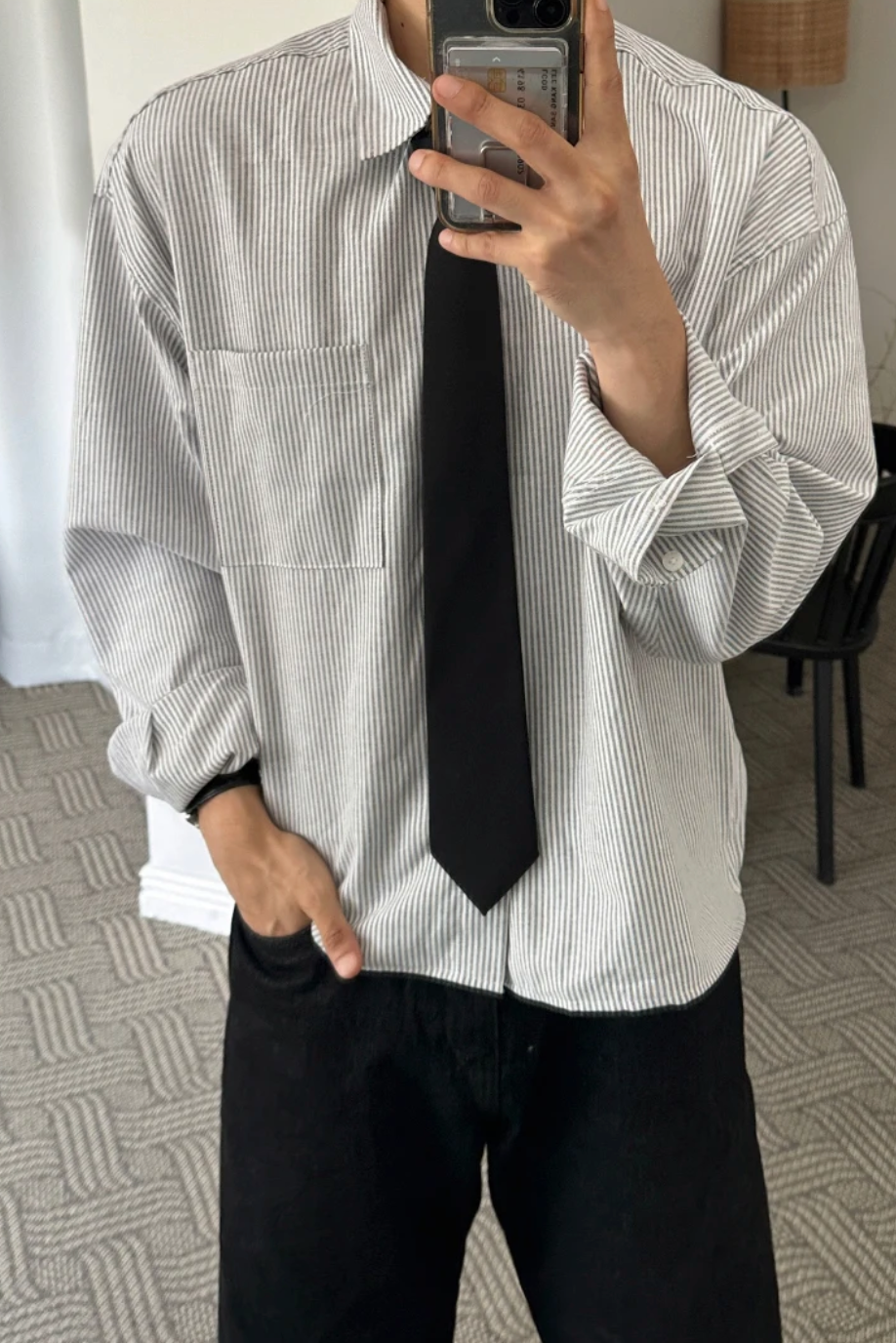 ストライプクラシックシャツ10134