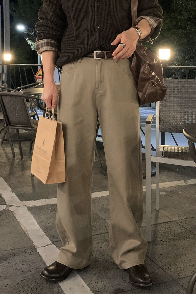 ワイドレッグシンプルデニム10098