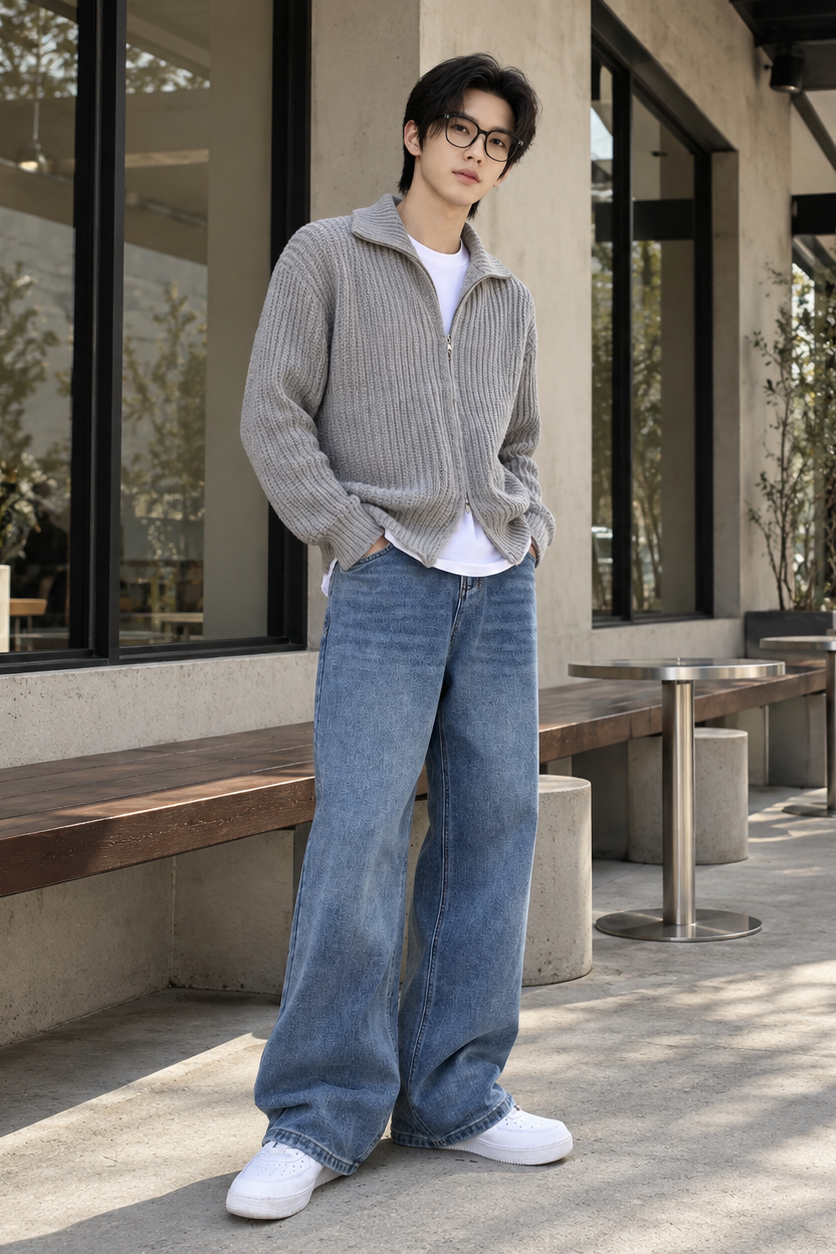 デイリーストレートデニムパンツ10101