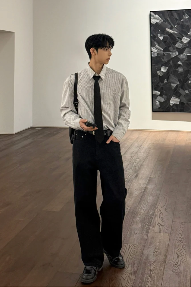 ストライプクラシックシャツ10134
