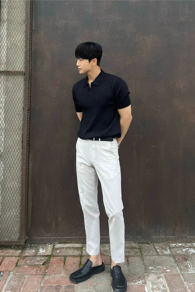 スマートリブニットポロ 10001