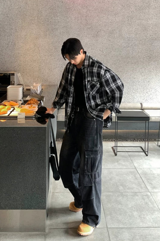 カジュアルチェックシャツ10026