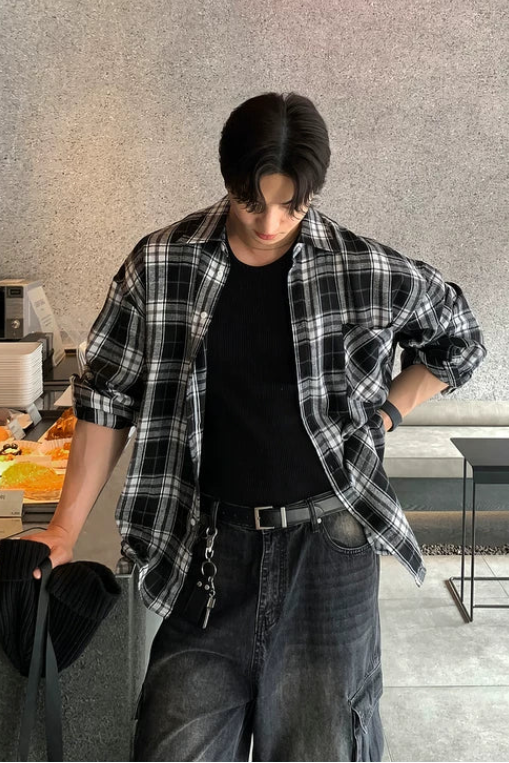 カジュアルチェックシャツ10026